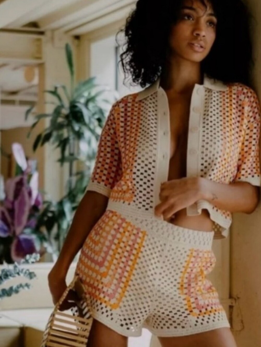 House Of Harlow Crocheted Short And Top Set Summer Beach Size Small